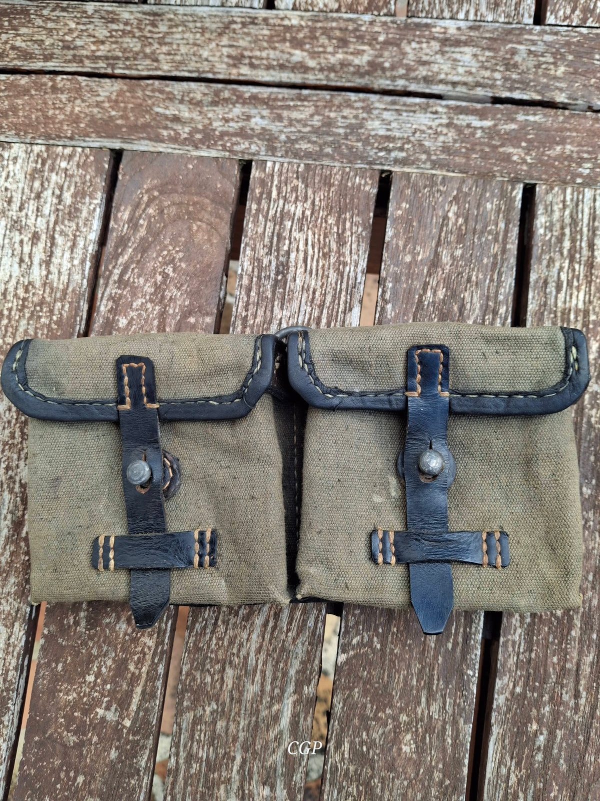CGP K43 / G43 Magazintasche grünes Leinen 1. Modell - original WK2