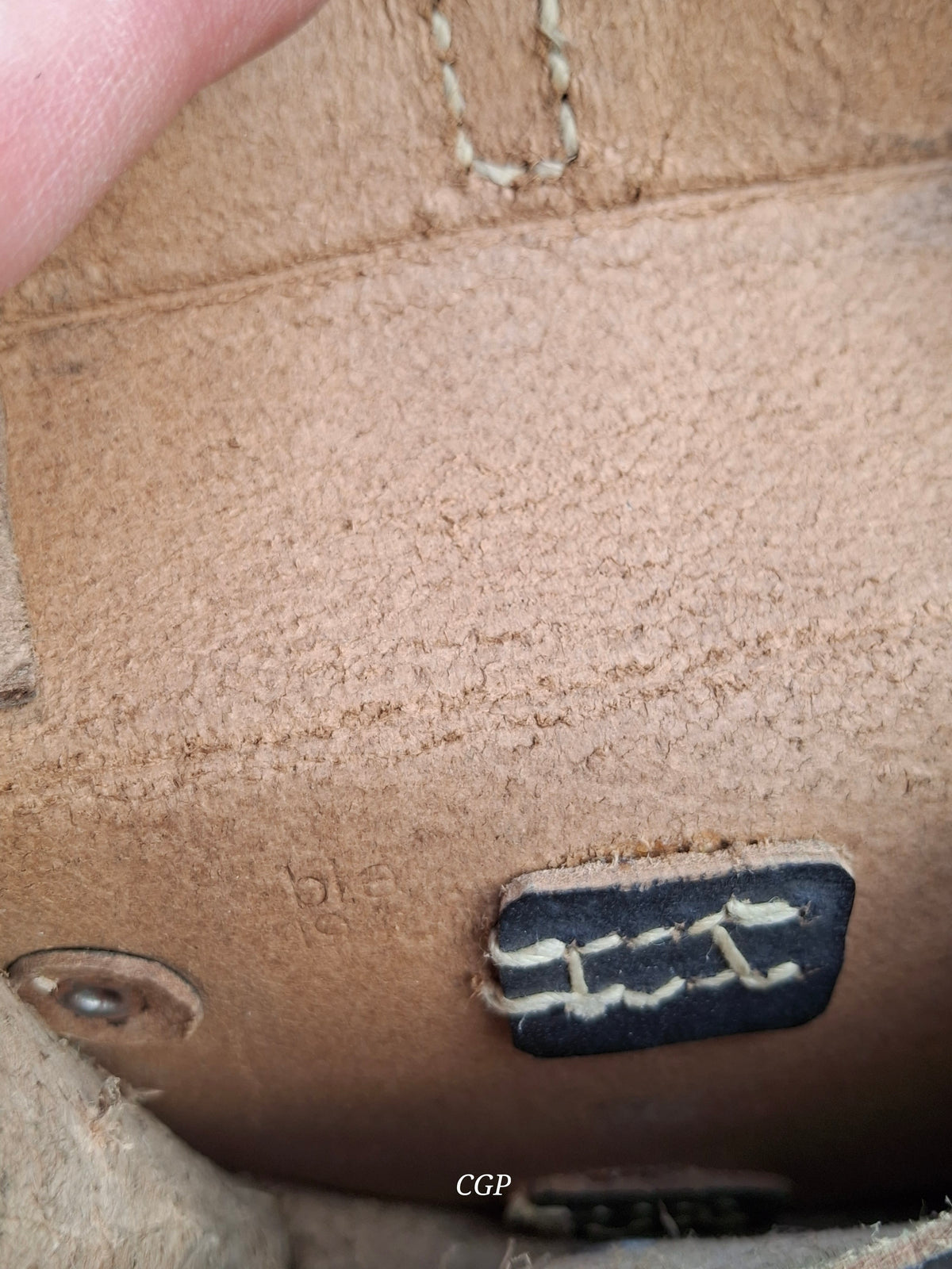CGP K43 / G43 Magazintasche schwarzes Leder "bla 1944" - original WK2