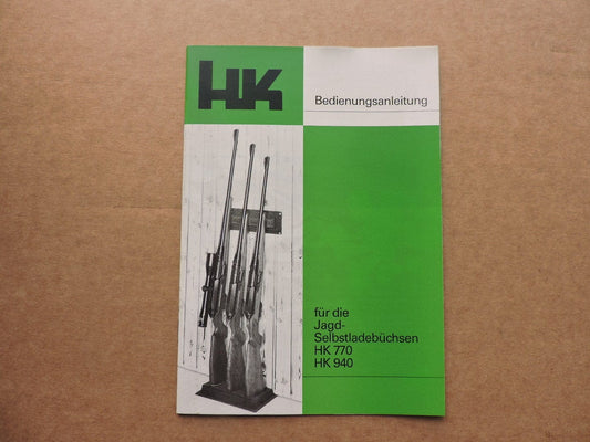 Heckler & Koch H&K Bedienungsanleitung HK770 HK940