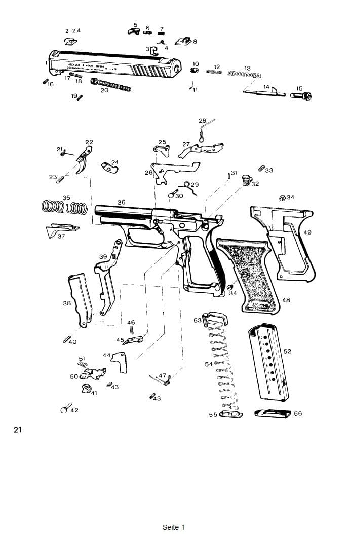 Heckler & Koch H&K Griffschalen Paar P7 M8