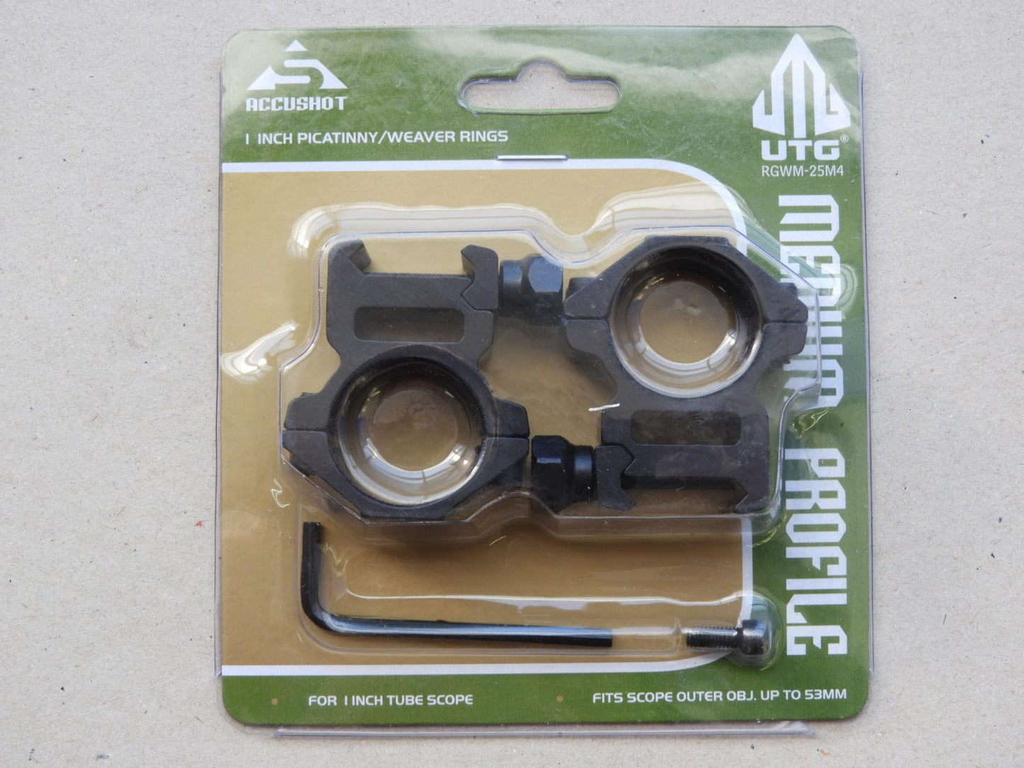 UTG Montagering Set Weaverschiene 1" 14mm Bauhöhe UTG