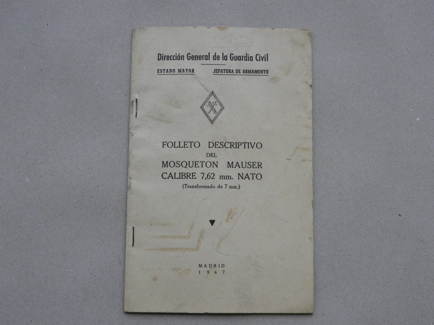 Waffenteile Anleitung spanischer Mauser Guardia Civil
