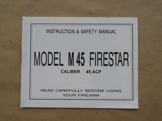 Waffenteile Anleitung Star M45 Firestar