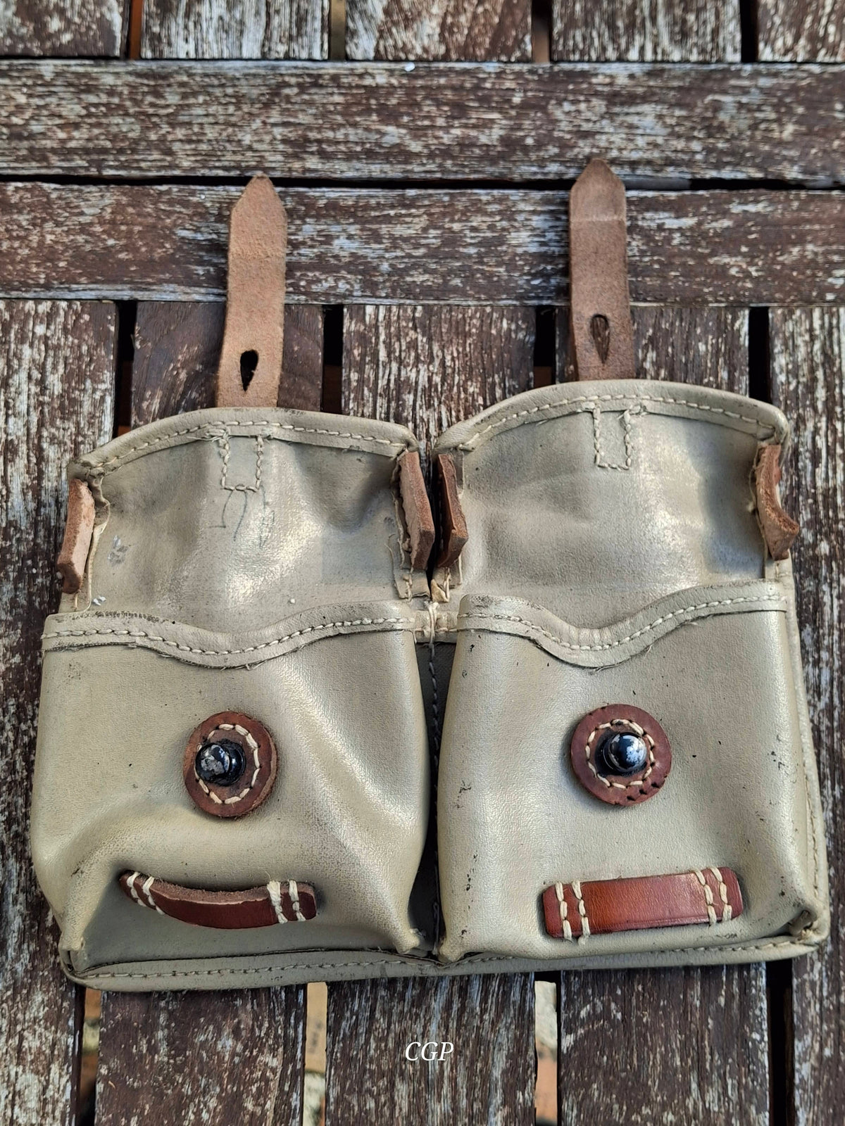CGP K43 / G43 Magazintasche Ersatzstoff - 1945 WaA Abnahme- original WK2