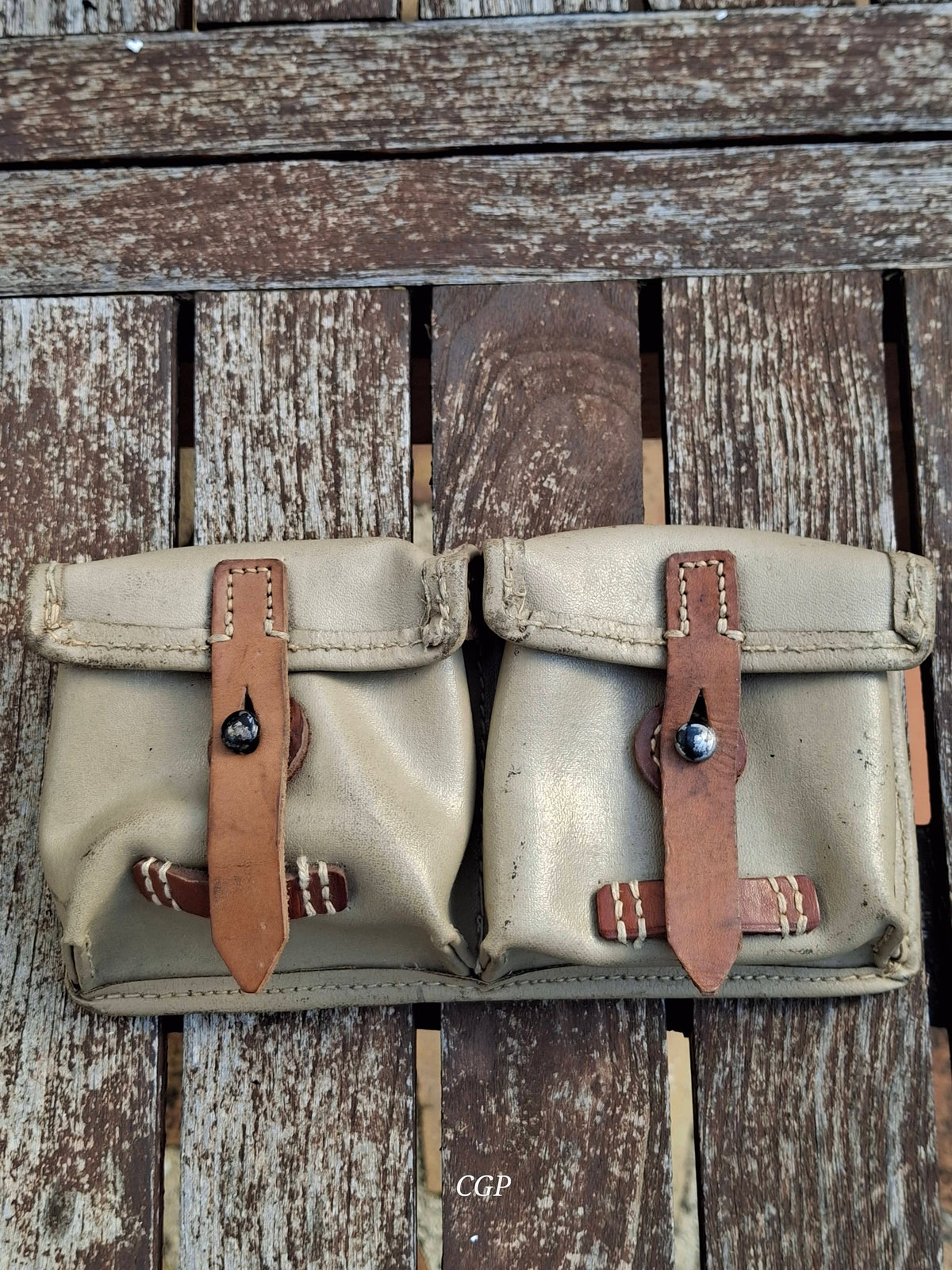 CGP K43 / G43 Magazintasche Ersatzstoff - 1945 WaA Abnahme- original WK2