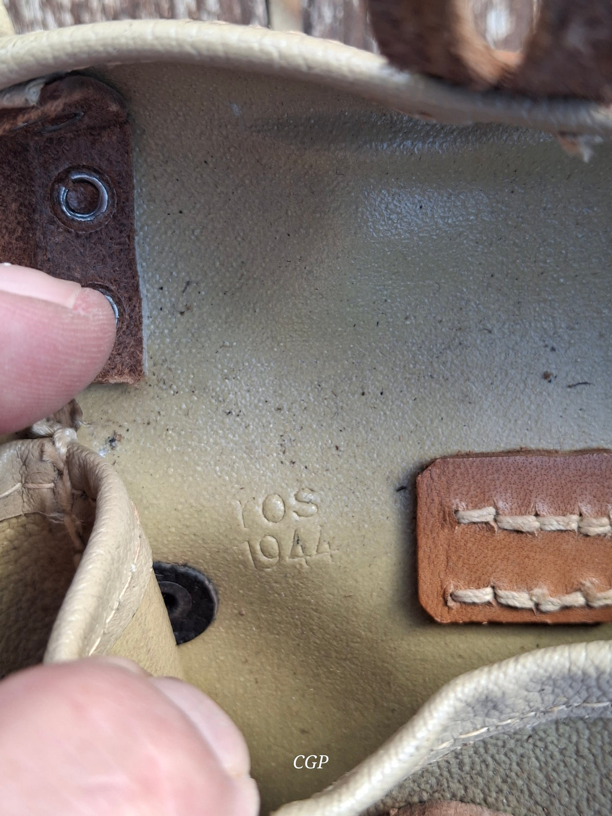 CGP K43 / G43 Magazintasche Ersatzstoff - ros 1944  - grüne Webbing Schlaufen - original WK2