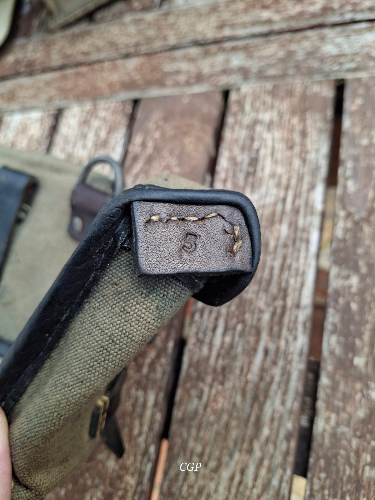 CGP K43 / G43 Magazintasche grünes Leinen 1. Modell - original WK2