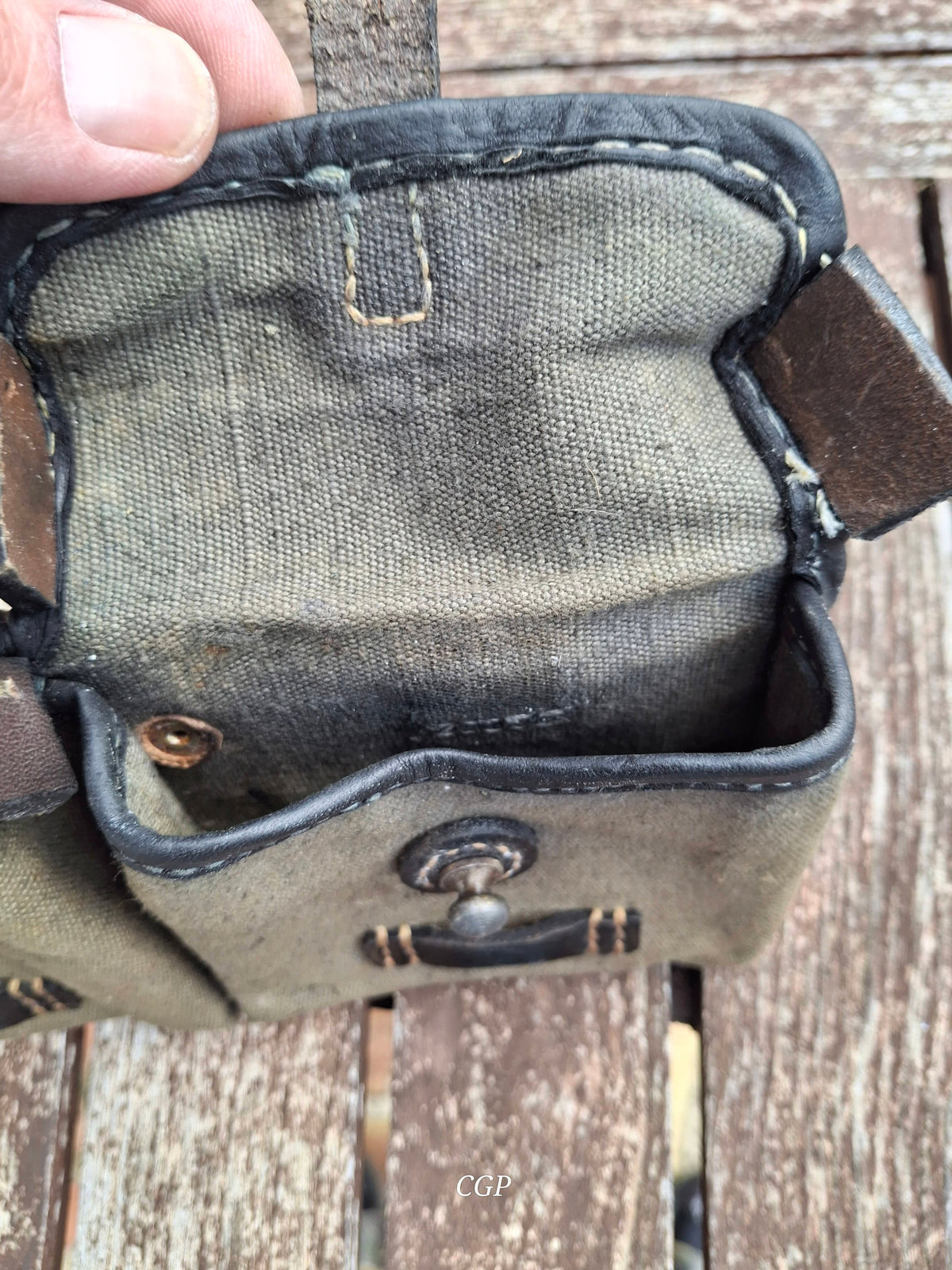 CGP K43 / G43 Magazintasche grünes Leinen 1. Modell - original WK2
