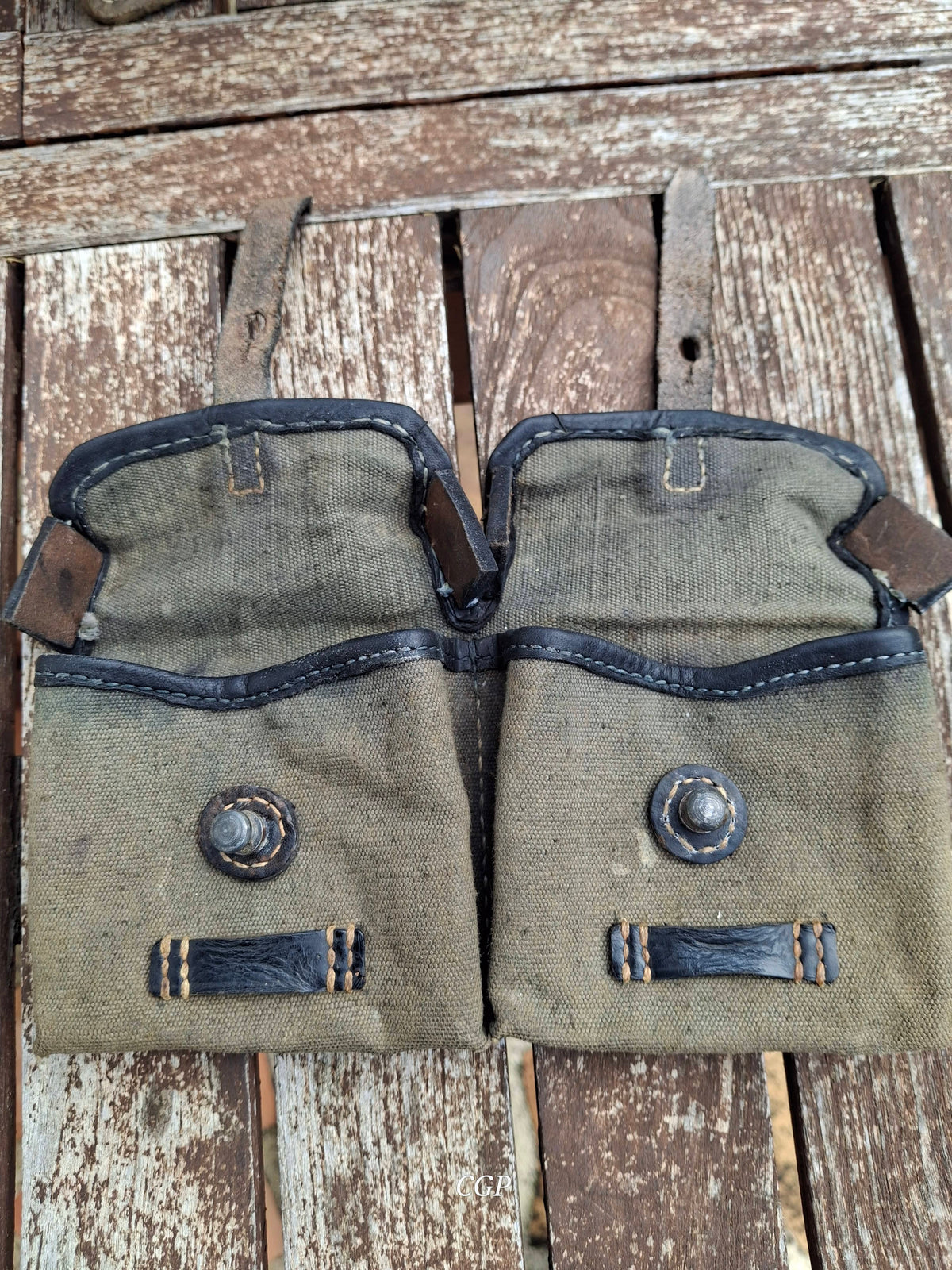 CGP K43 / G43 Magazintasche grünes Leinen 1. Modell - original WK2