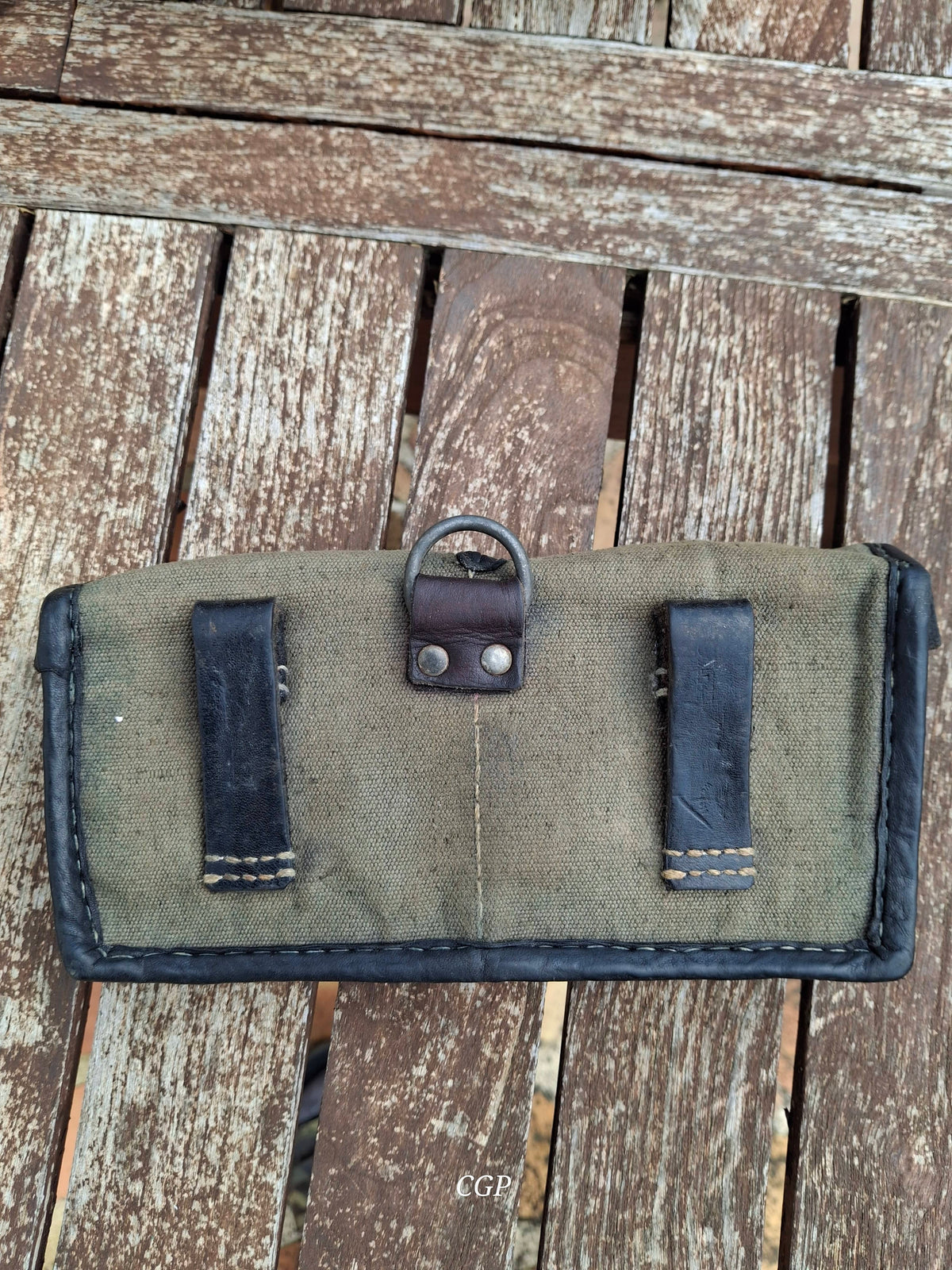 CGP K43 / G43 Magazintasche grünes Leinen 1. Modell - original WK2