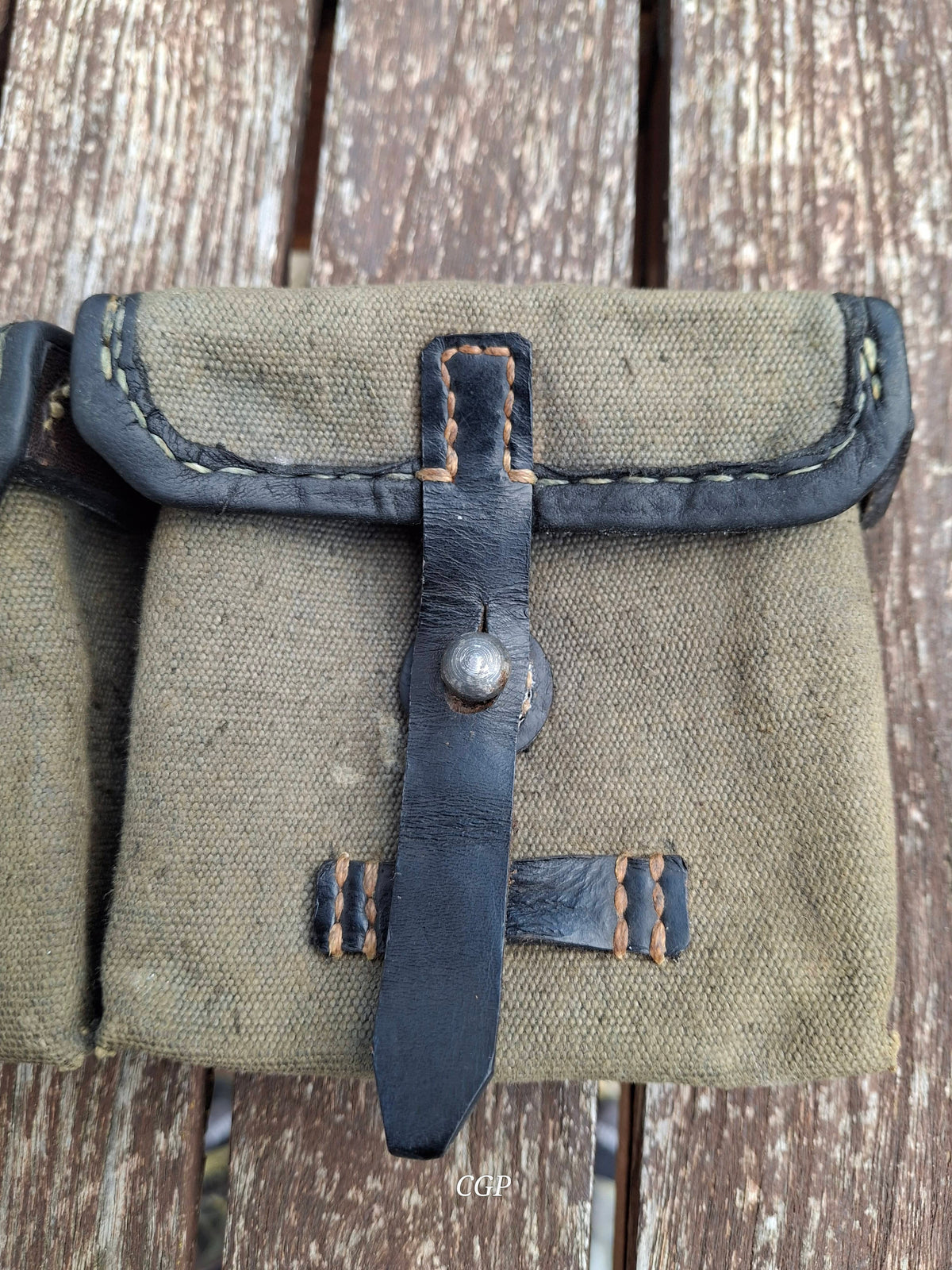 CGP K43 / G43 Magazintasche grünes Leinen 1. Modell - original WK2