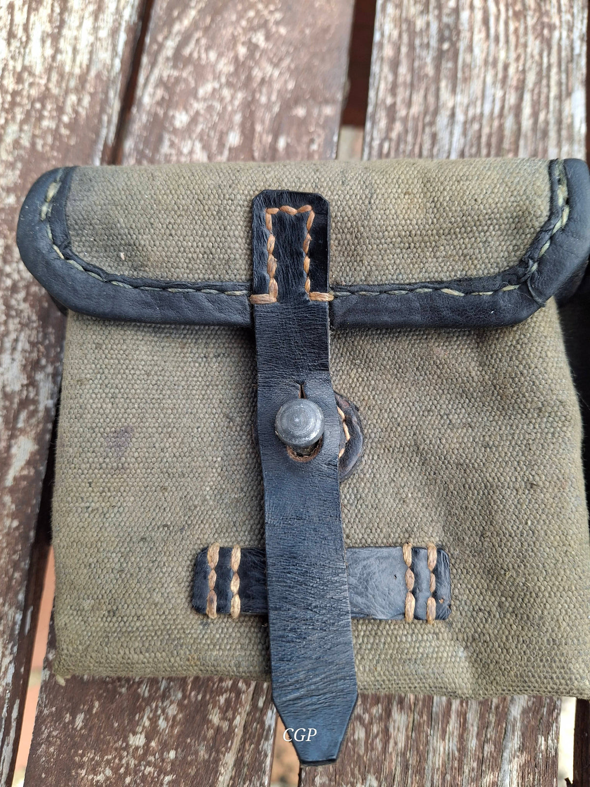 CGP K43 / G43 Magazintasche grünes Leinen 1. Modell - original WK2