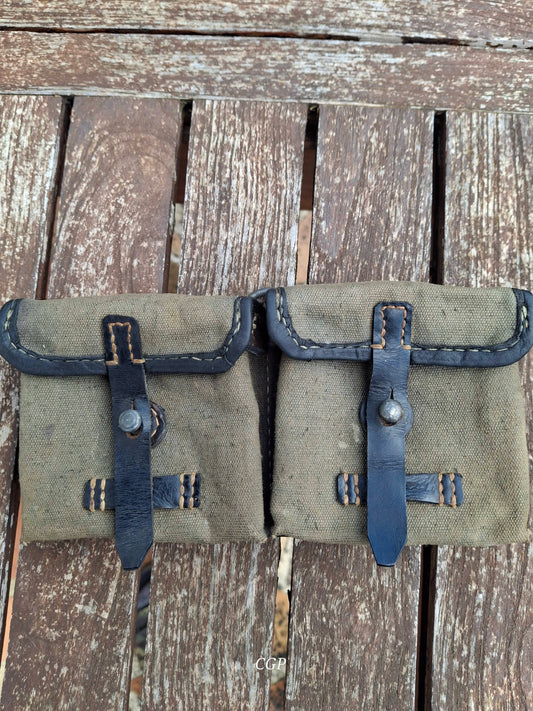 CGP K43 / G43 Magazintasche grünes Leinen 1. Modell - original WK2