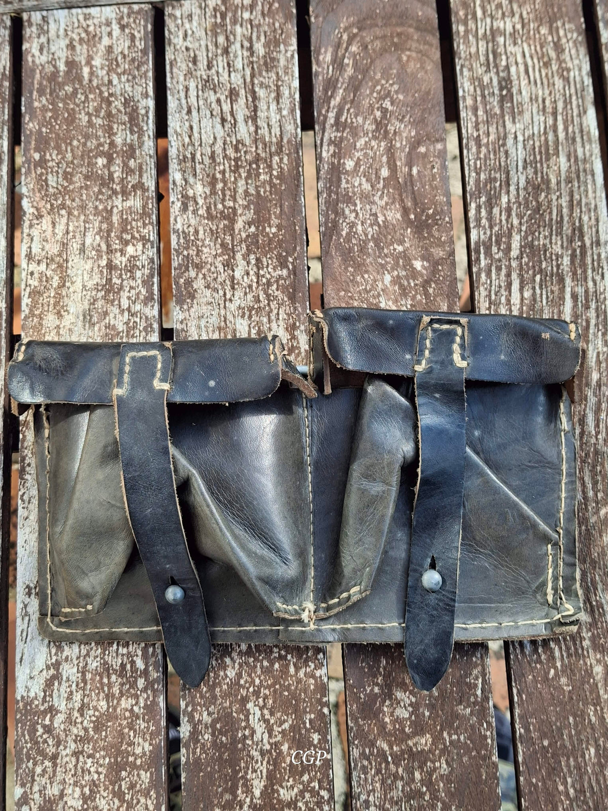 CGP K43 / G43 Magazintasche schwarzes Leder "cvc43" - original WK2