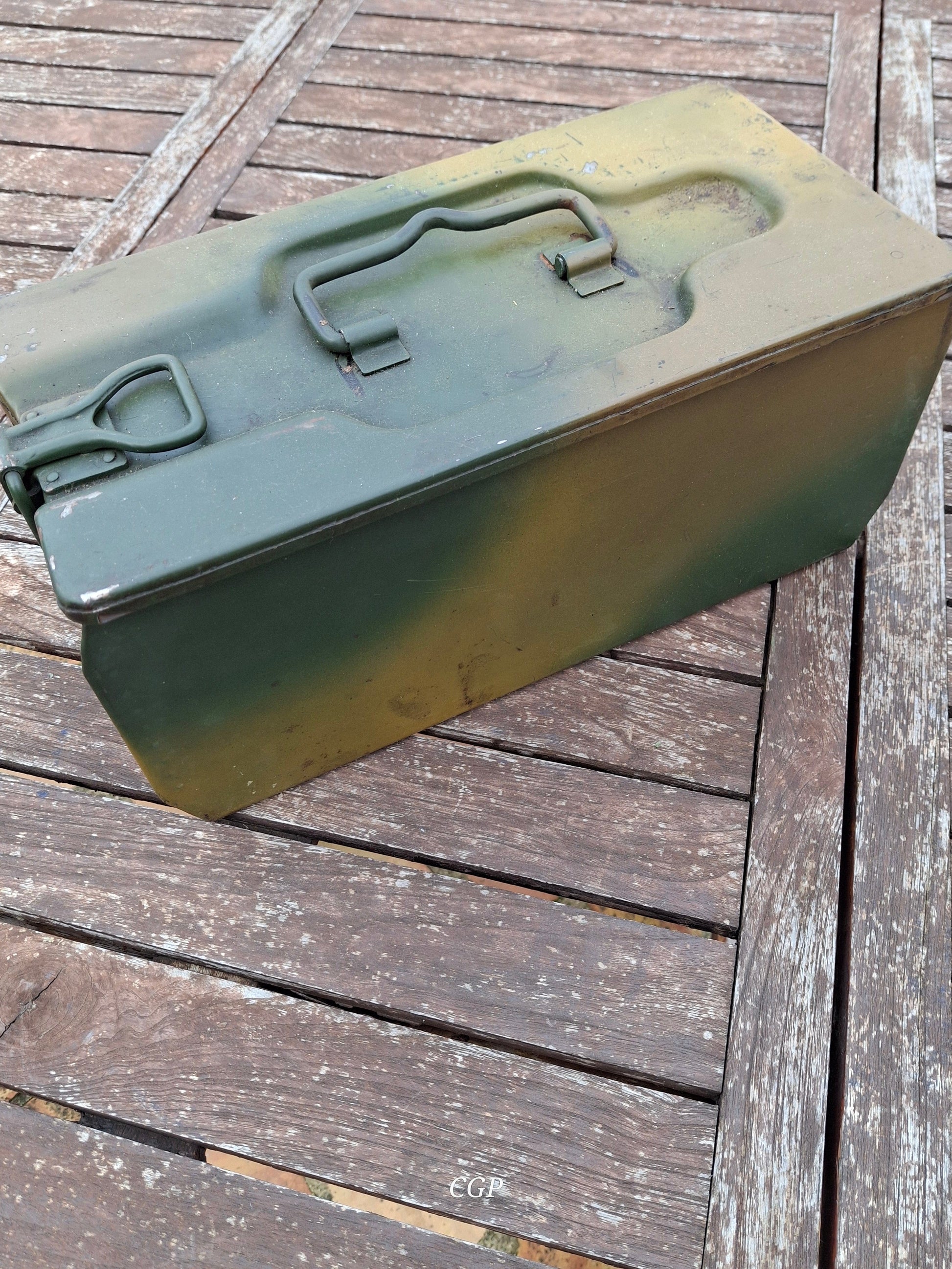 CGP MG34 MG42 Zubehörkasten Petroleum / Öl - Mimikry Tarn - 1939 - WK2