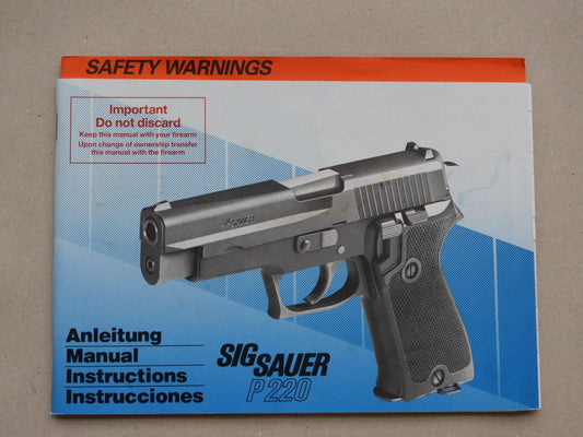 Sig Sauer Anleitung Sig Sauer P220 - altes Mod.