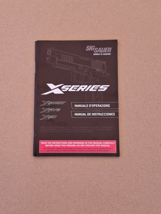 Sig Sauer Anleitung Sig Sauer X-Serie italienisch , spanisch