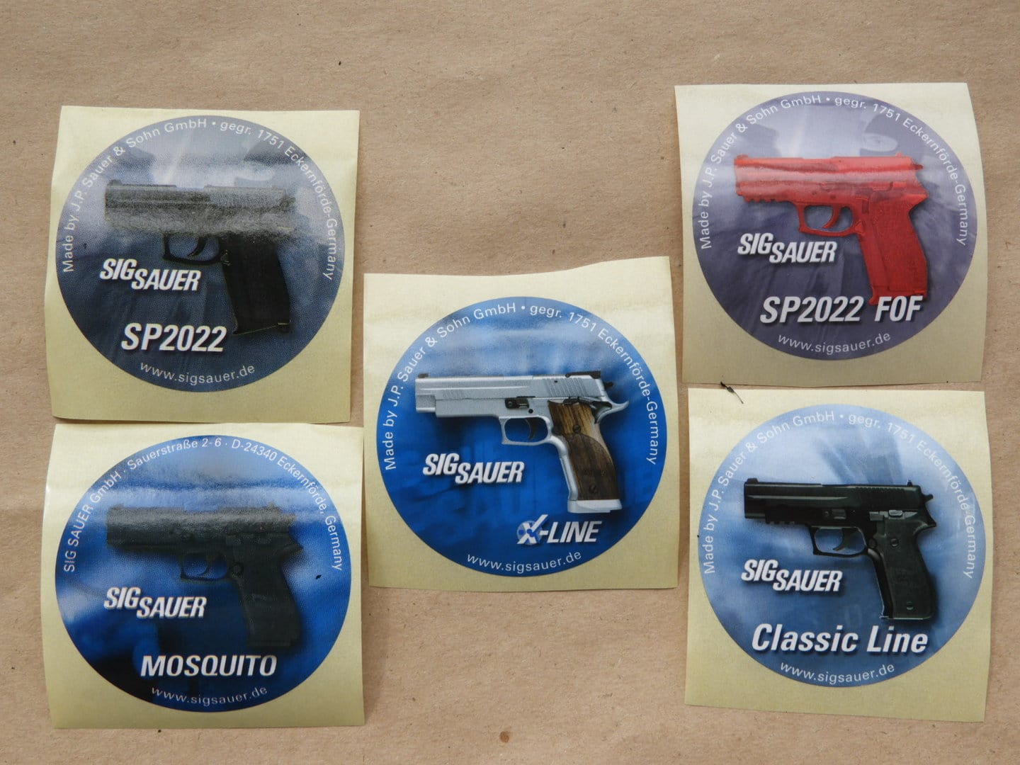 Sig Sticker Design Sig Sauer sticker set, 5 pieces. – CGP