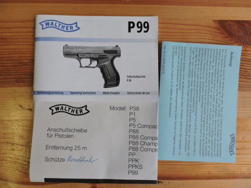Waffenteile Anleitung Walther P99 mit Anschussbild