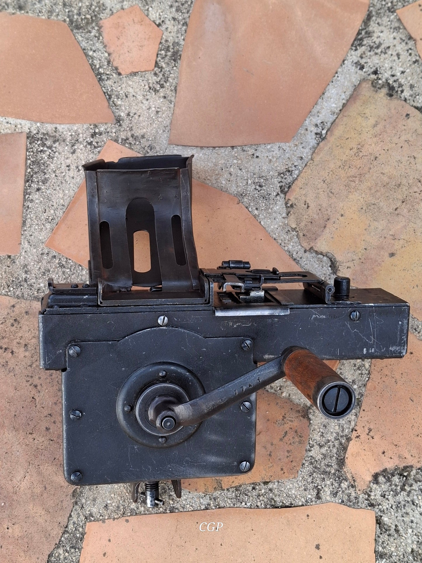 Waffenteile MG34 / MG42 Gurtfüller 34 in Kiste / Gurtlader - Original WK2