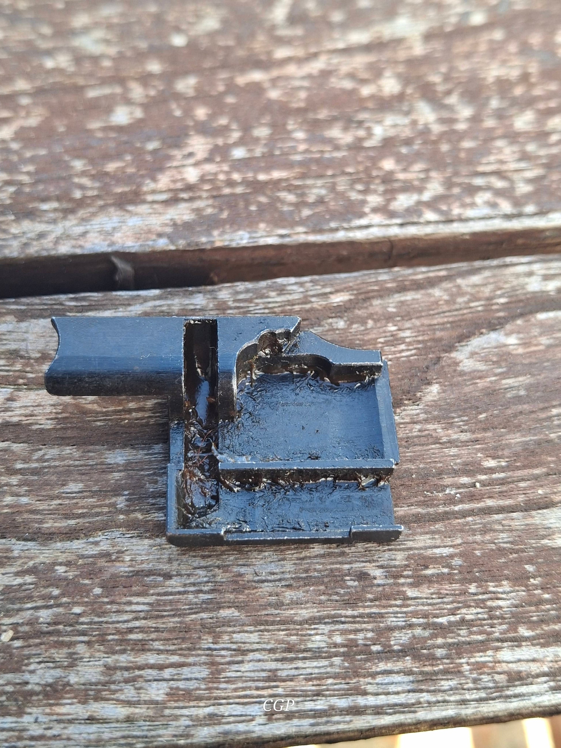 Waffenteile P08 Deckplatte , leer- ohne Nr.