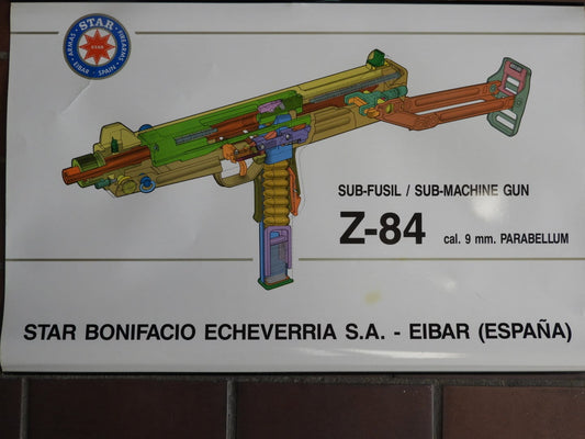 Waffenteile Star MP Z84 9x19 Lehrtafel