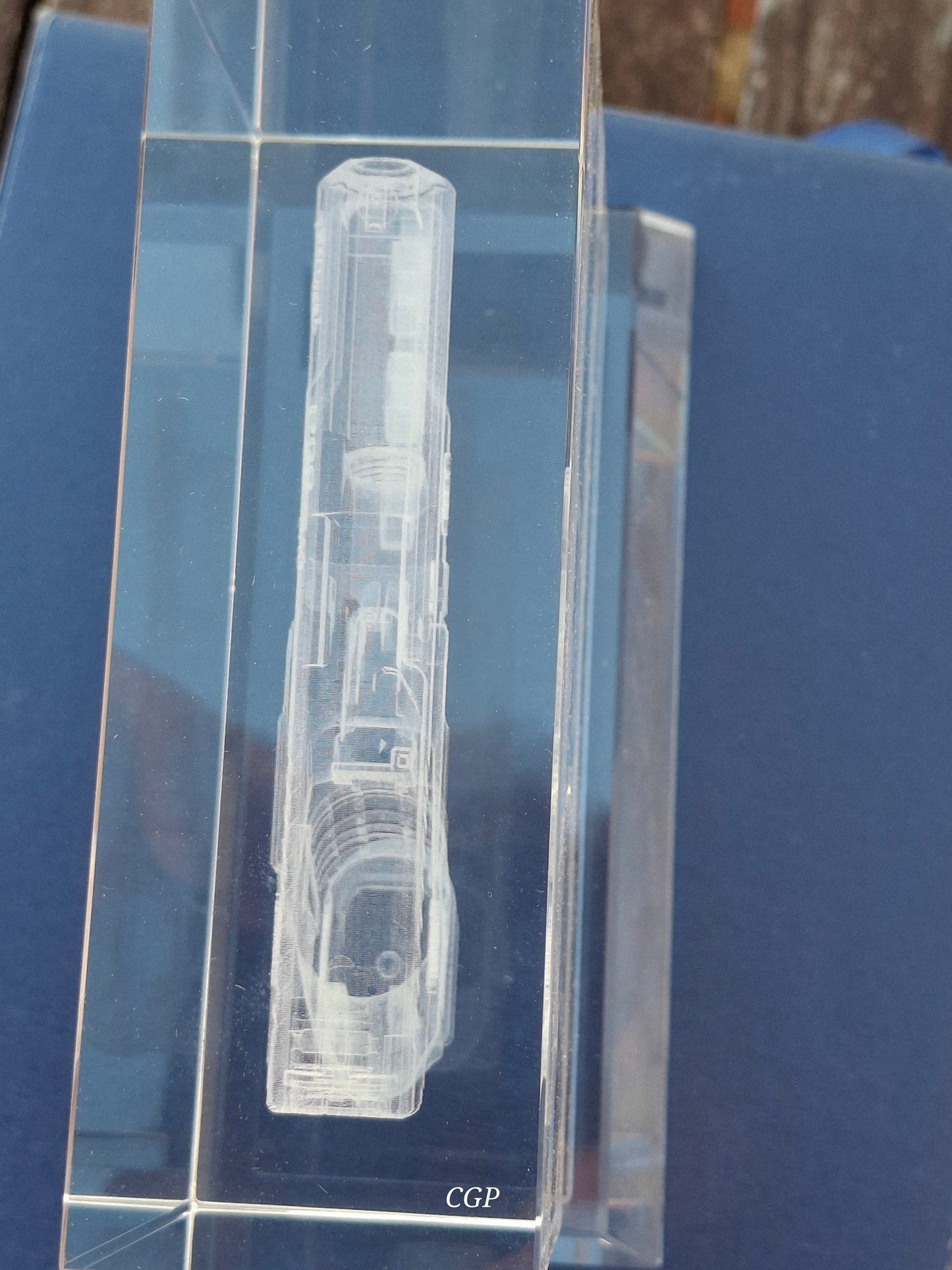Walther Walther P99 Glasblock - Schreibtischdeko - Rarität